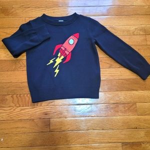 Rocket sweater Gap 5T black,red and yellow